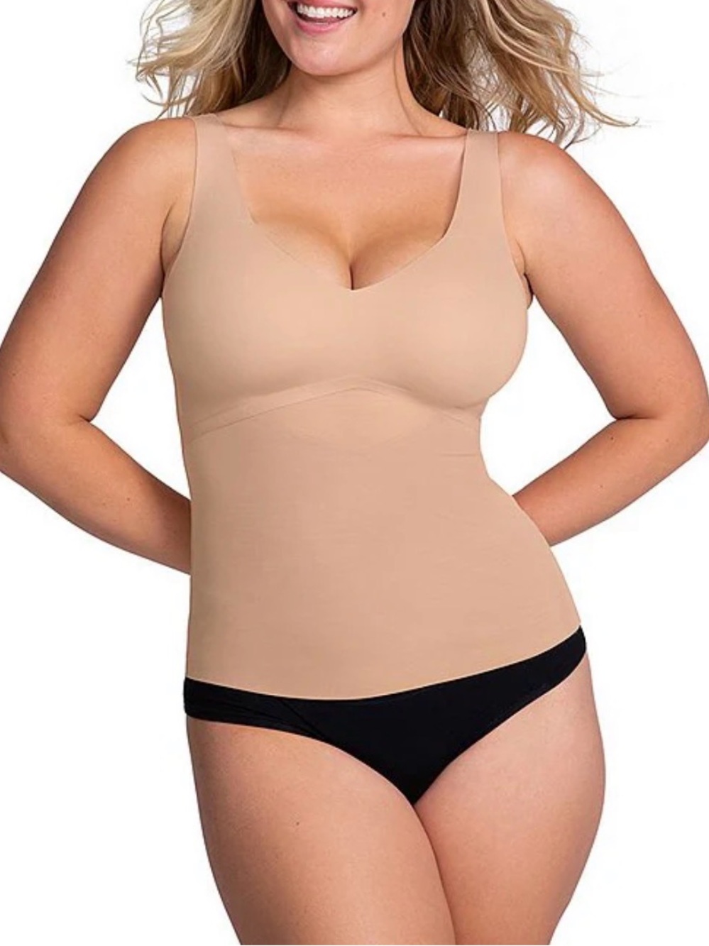 HoneyLove Seamless Nude Shaping Tank Top sand large